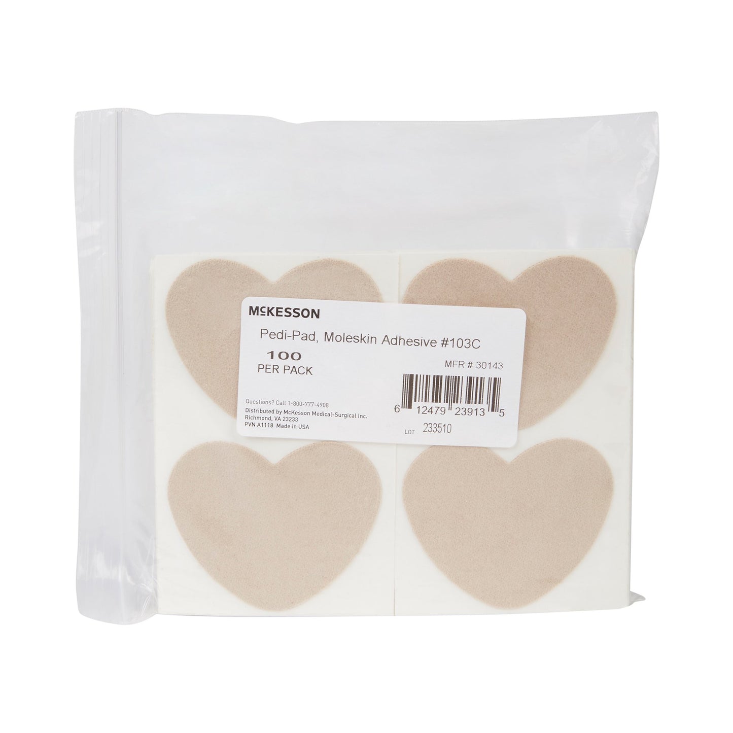 McKesson Pedi-Pad Protective Pad Size 103-C Adhesive Foot (1111090_PK)