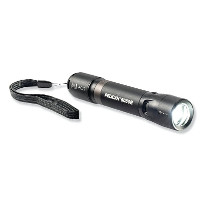 Pelican 5000 Series LED Flashlights, 1-18650 Lithium, High 393/Low 21/Boost 883 Lumens, Black (562-05050R-0000-110)