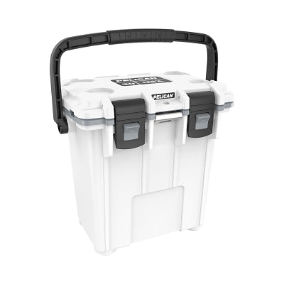 Pelican Elite Cooler, 20 qt, 0.66 ft³, 18.8 in L x 12.6 in W x 17.7 in D, White/Gray (562-20Q-1-WHTGRY)
