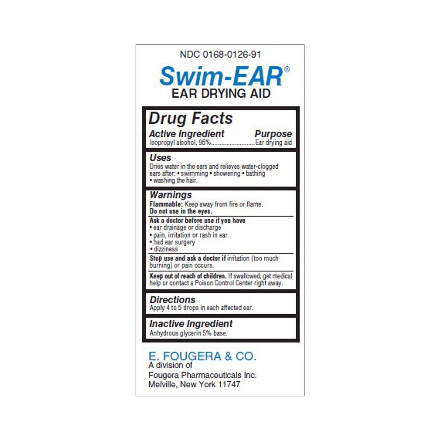 Swim-Ear® Ear Drying Aid 1 oz. Otic Drops 95% Strength Isopropyl Alcohol (498324_EA)