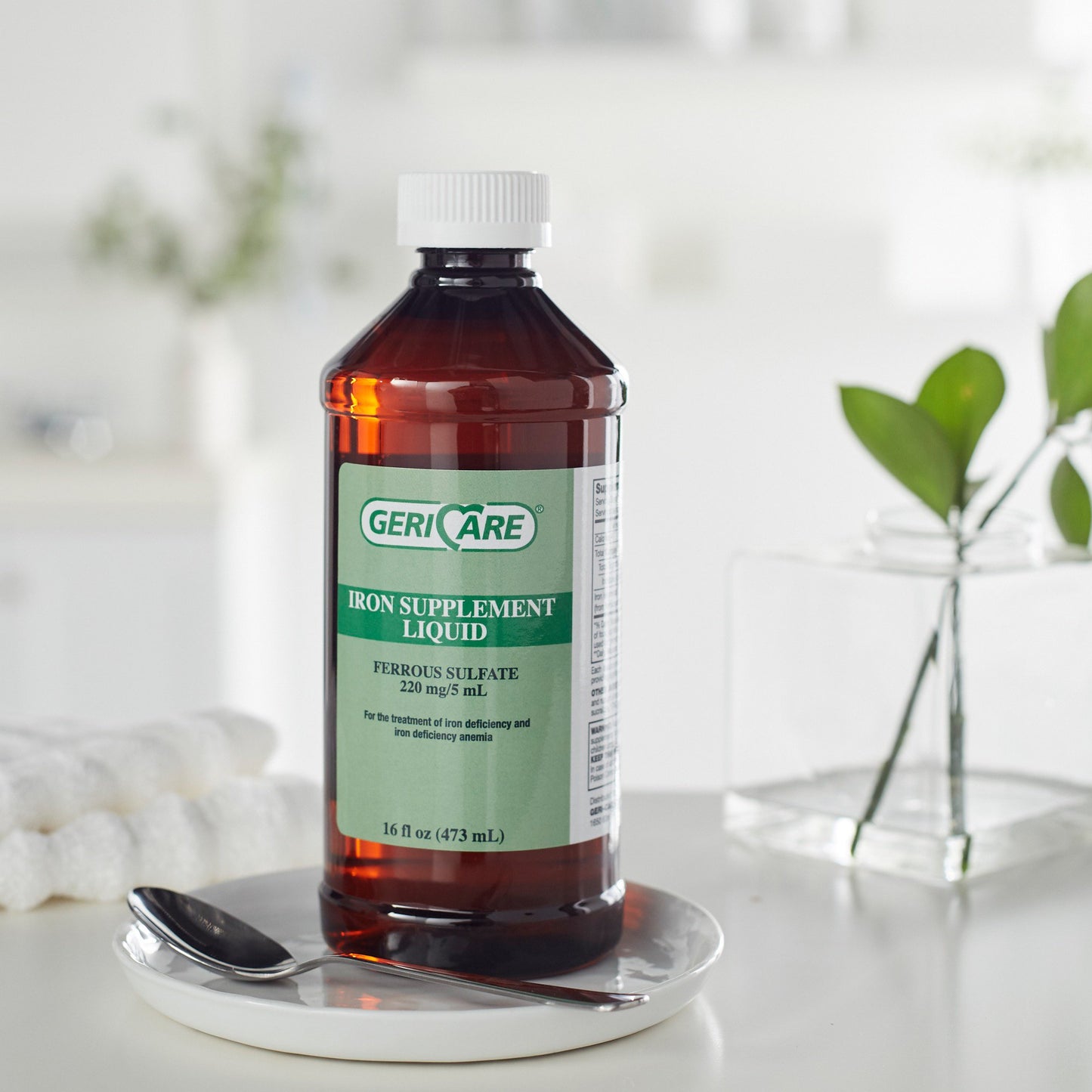 Geri-Care® Mineral Supplement Iron 220 mg Strength Liquid 16 oz. (634157_BT)