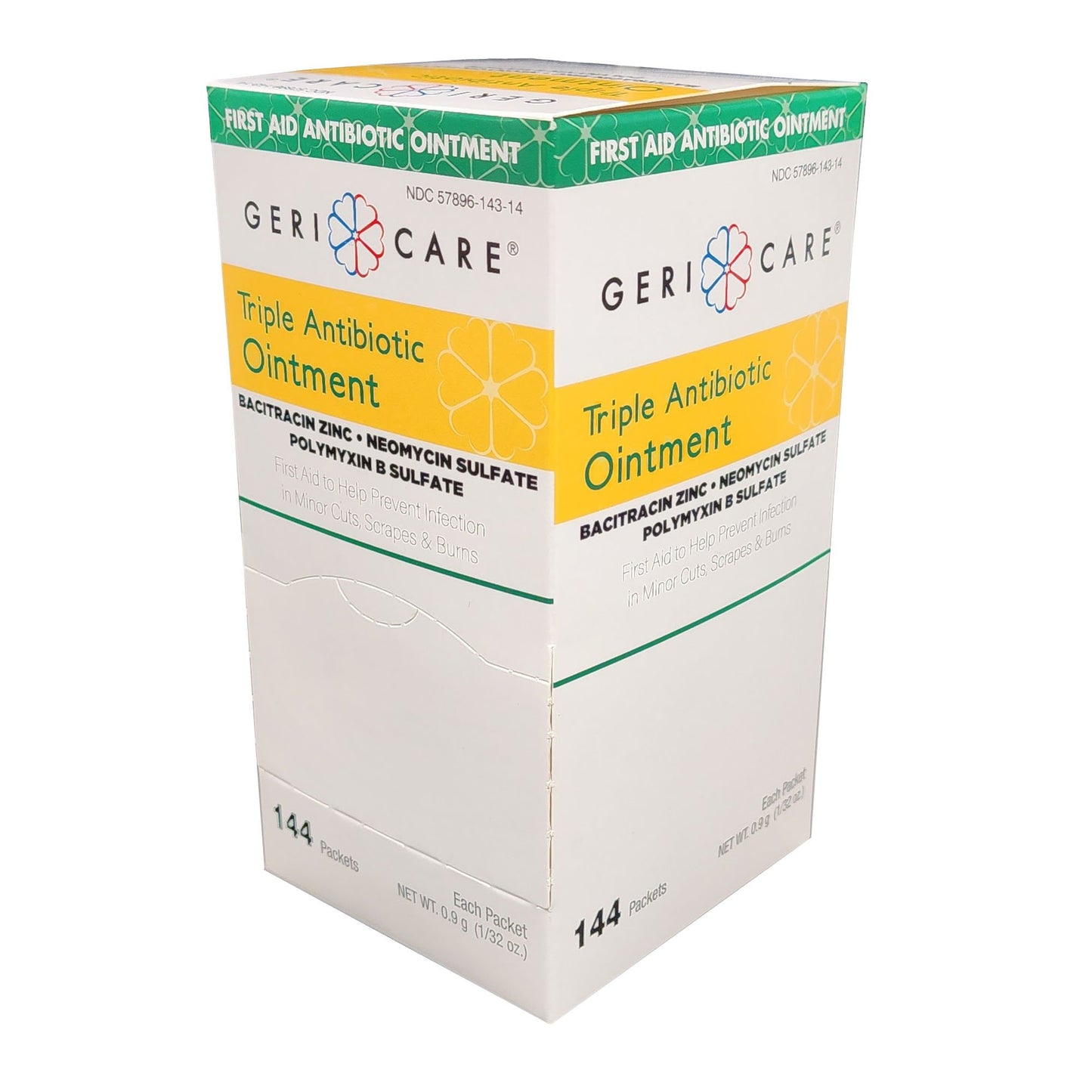 Geri-Care First Aid Antibiotic Ointment 0.9 Gram Individual Packet (1220890_BX)