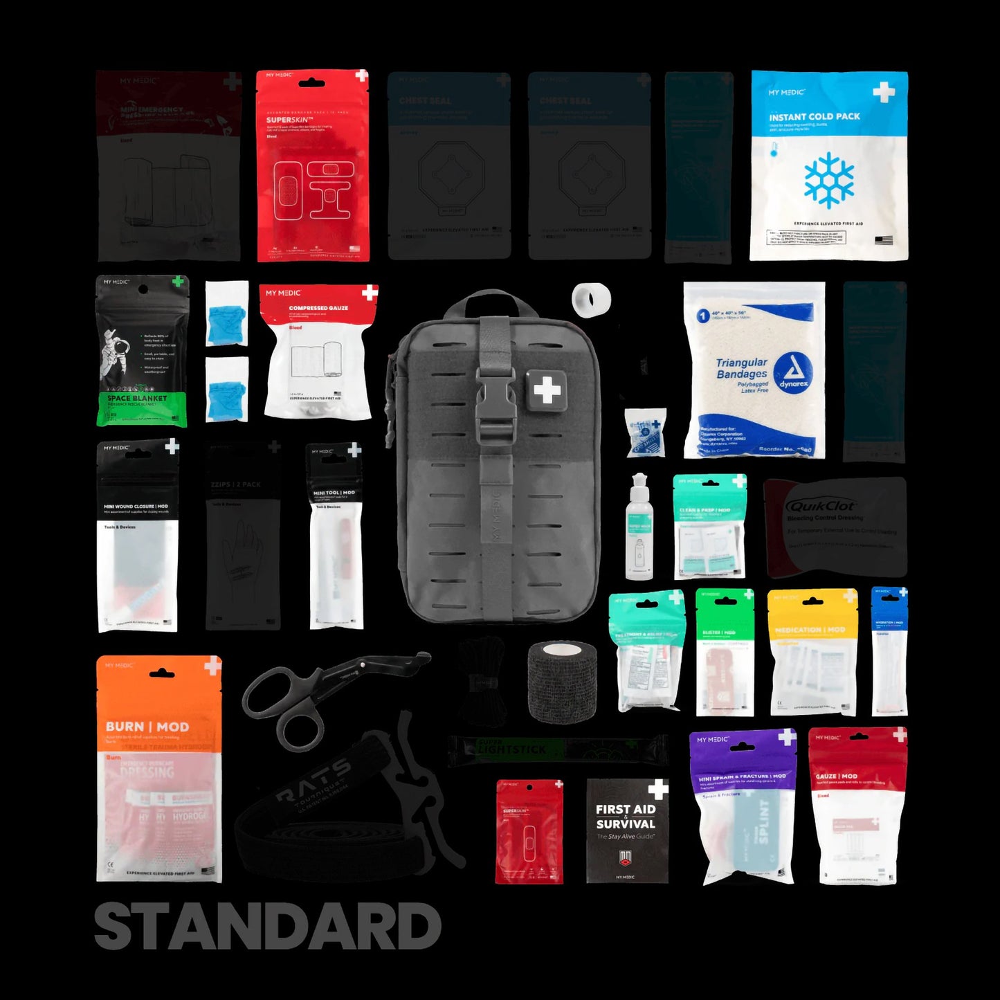 My Medic™ MYFAK Standard FIrst Aid Kit Gray Nylon Bag (1242146_EA)