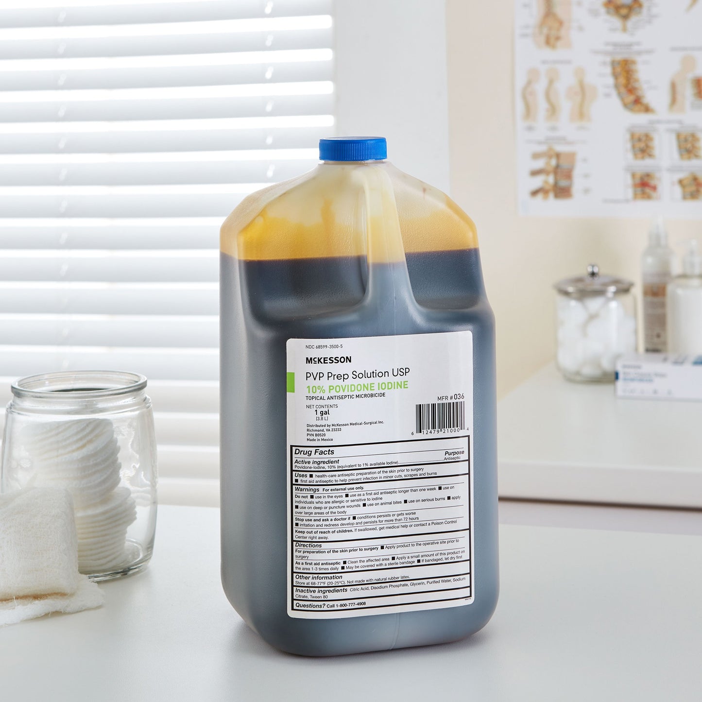 McKesson Skin Prep Solution 1 gal. Jug 10% Strength Povidone-Iodine NonSterile (854301_CS)