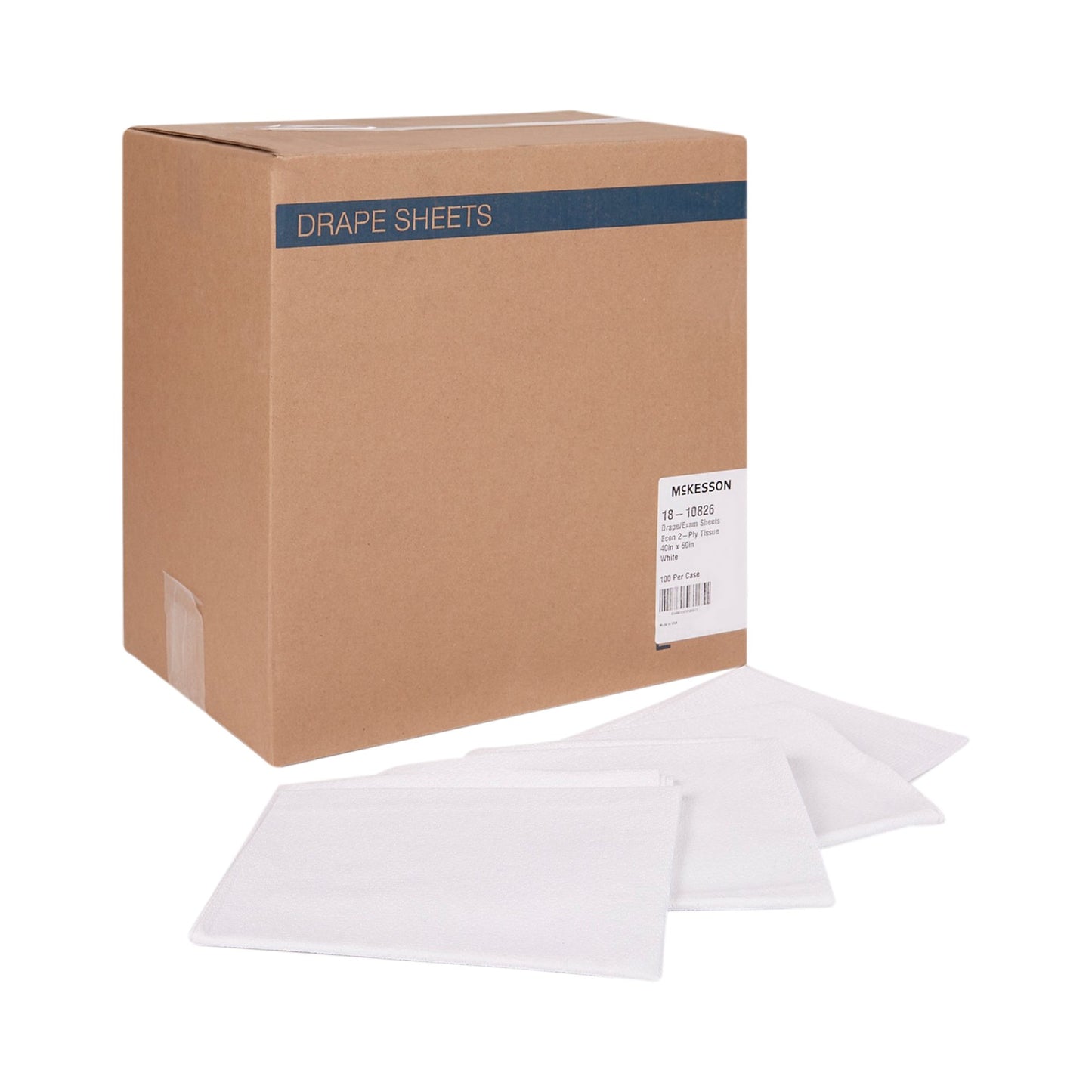 McKesson General Purpose Drape Physical Exam Drape 40 W X 60 L Inch NonSterile (201056_EA)