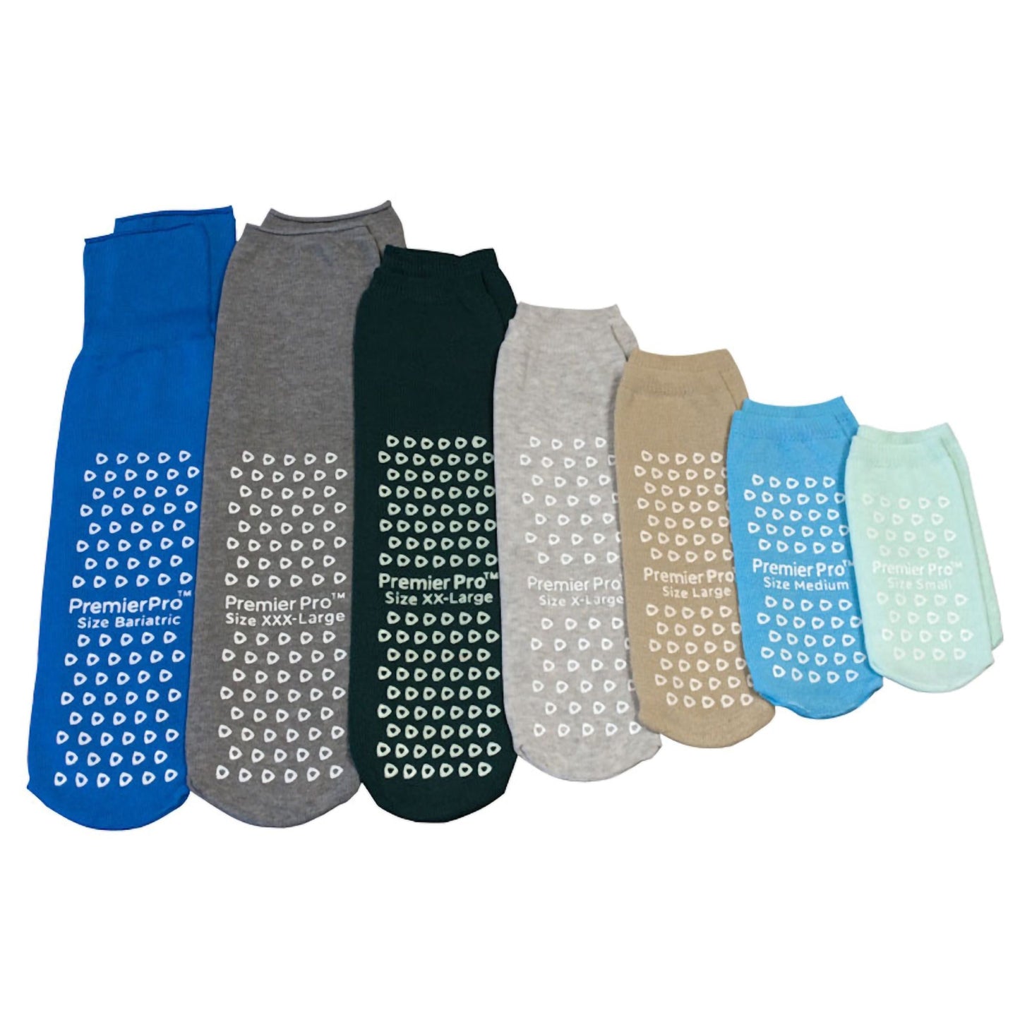 PremierPro™ Slipper Socks Unisex Adult 2X-Large Single Tread Single Patient Use Dark Green (1142575_CS)