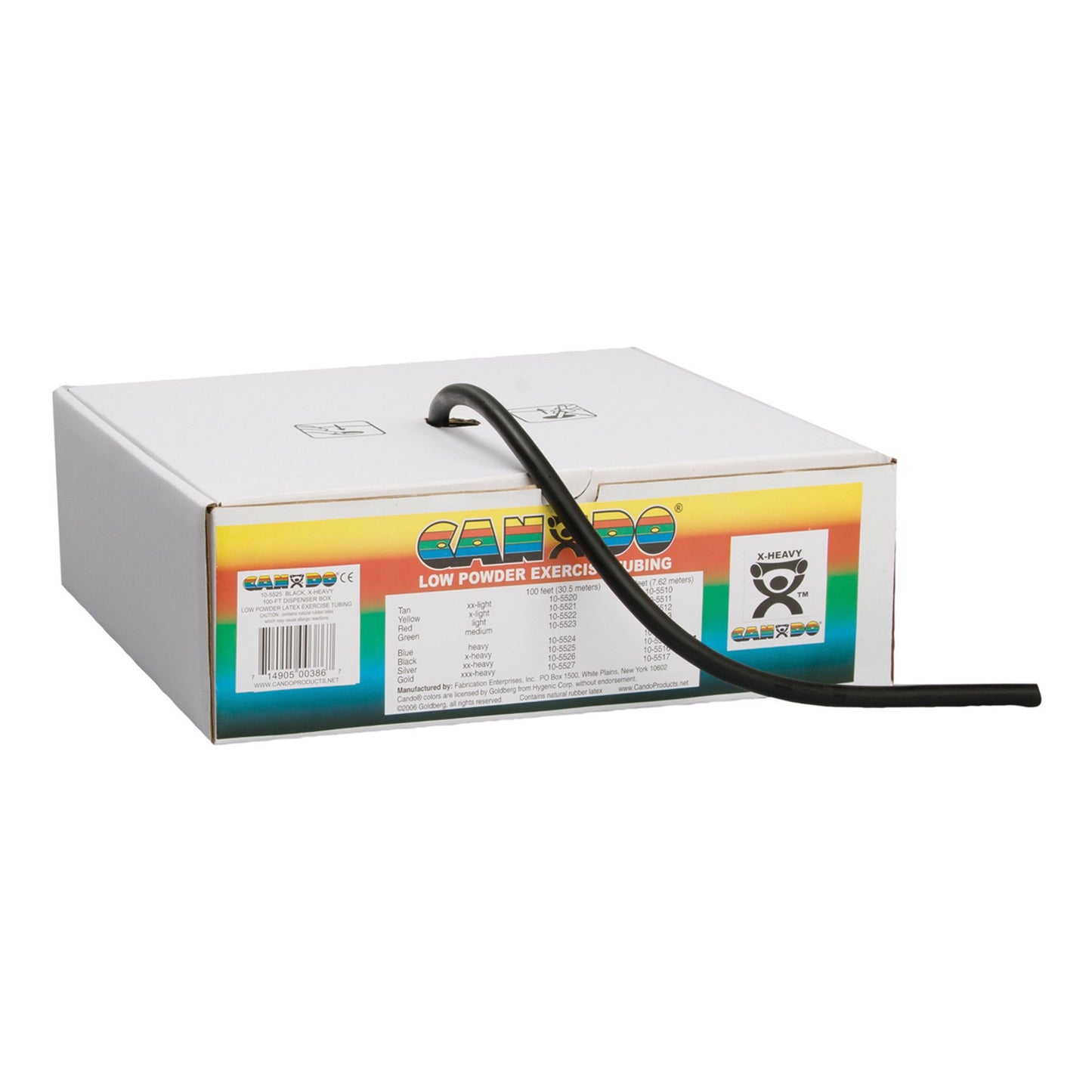 CanDo® Low Powder Exercise Resistance Tubing Black 100 Foot Length X-Heavy Resistance (668329_EA)