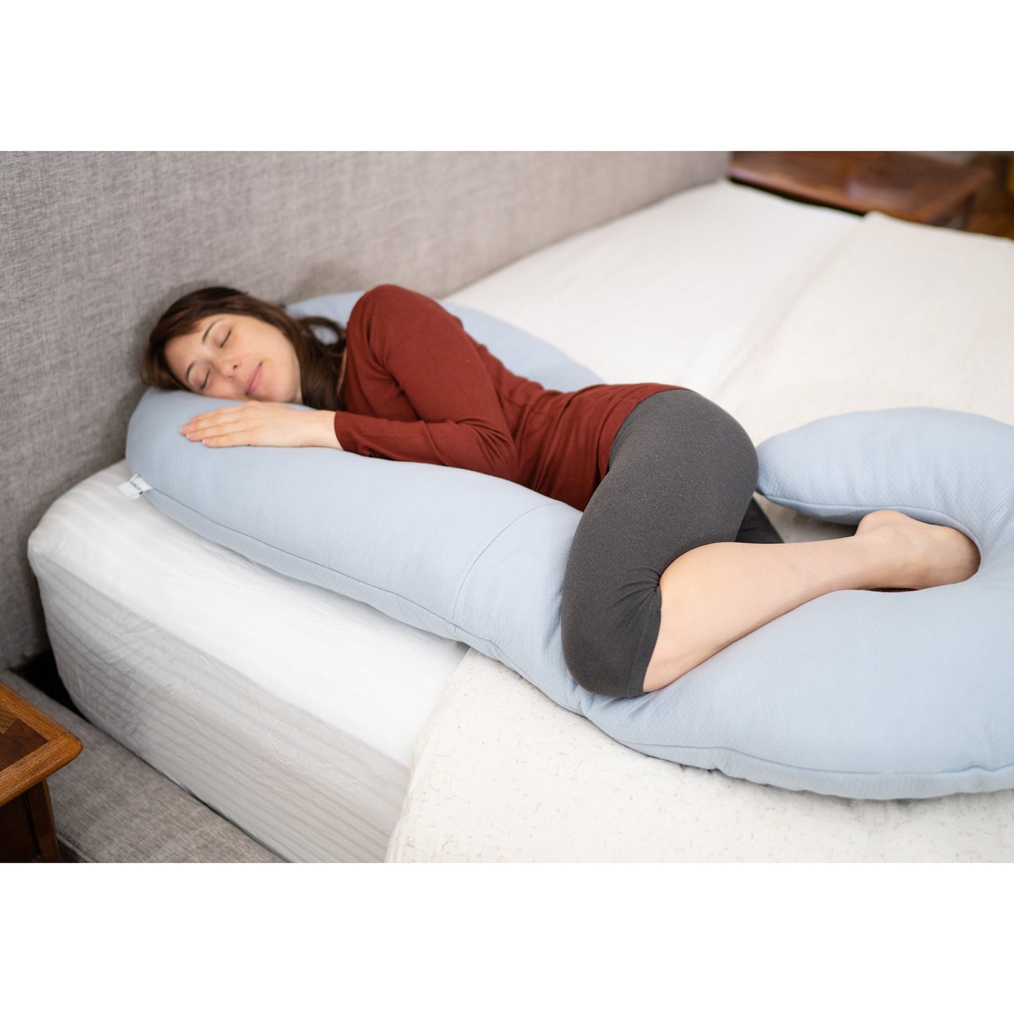 Kanjo Positioning Pillow 57 X 7 X 30 Inch Gray Reusable (1236435_CS)