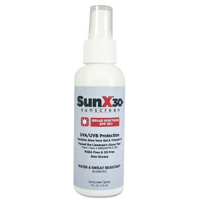 First Aid Only SunX Sunscreen Spray, 4 oz Bottle, 30 SPF (579-18-304)