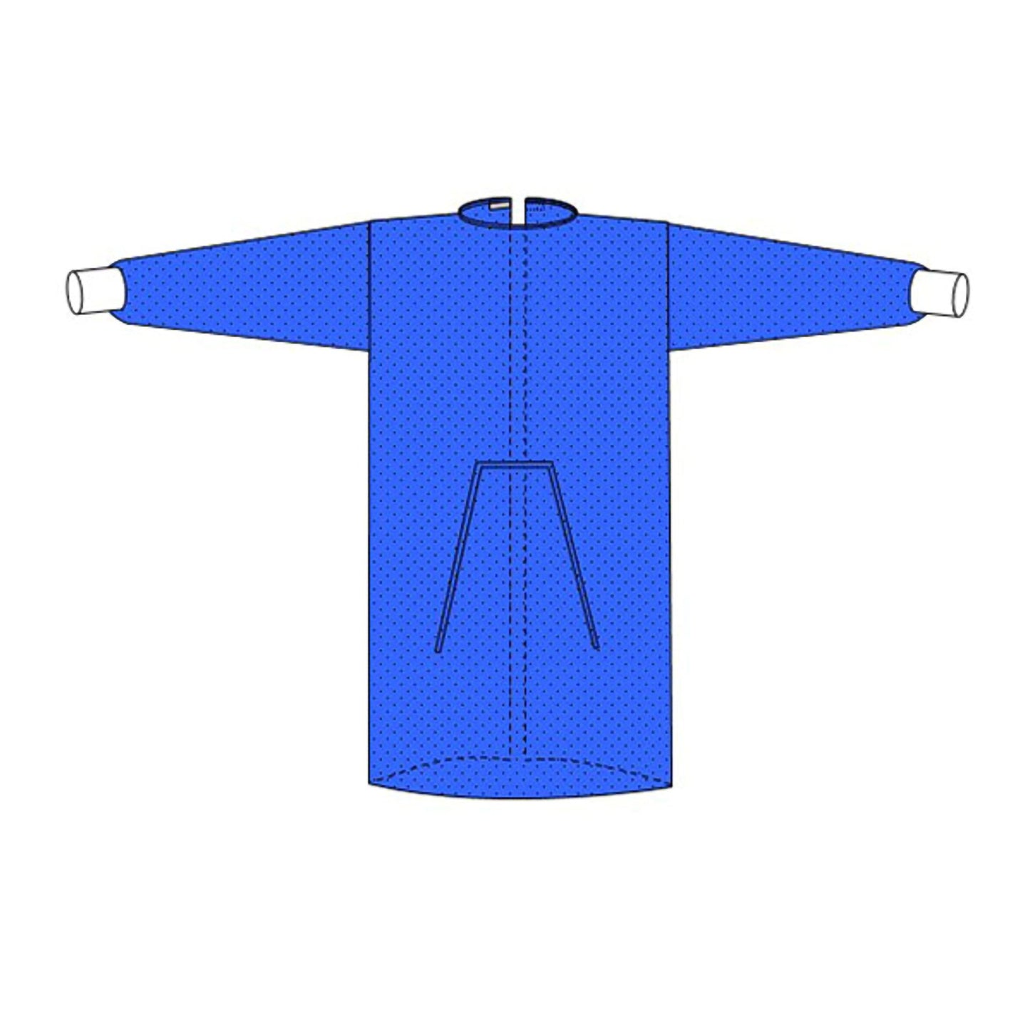 Welmed Protective Procedure Gown X-Large Blue NonSterile Not Rated Disposable (1200077_BG)