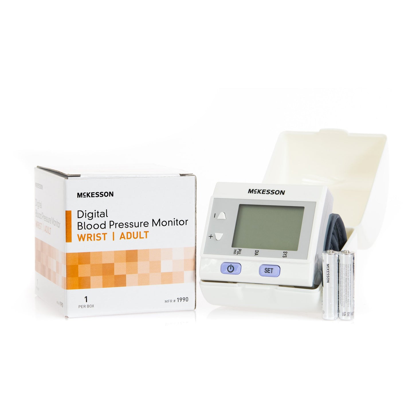 McKesson Brand Home Automatic Digital Blood Pressure Monitor One Size Fits Most Cuff Nylon Cuff Desk Model (854387_CS)