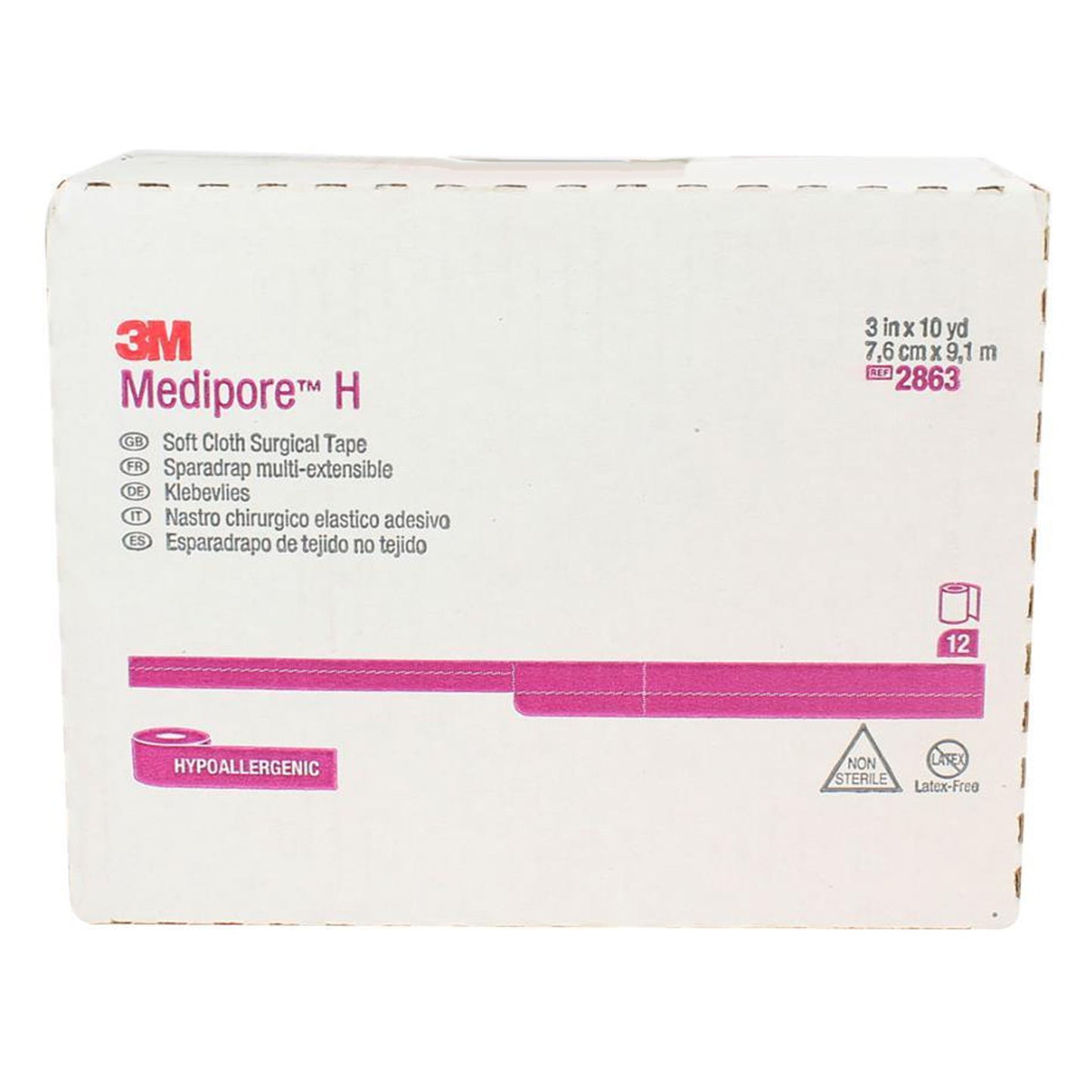 3M™ Medipore™ H Perforated Medical Tape White 3 Inch X 10 Yard Soft Cloth NonSterile (324082_RL)