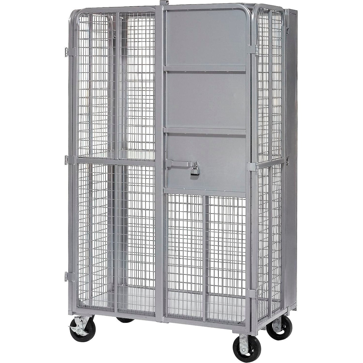 Global Industrial Fold-Up Security Truck, 27"W x 44-1/3"L x 76"H, 2000 Lb Capacity, Gray (WB912114)
