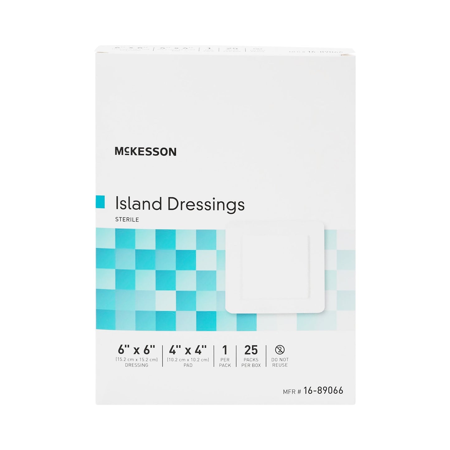 McKesson Island Dressing 6 X 6 Inch Square Sterile (491827_CS)