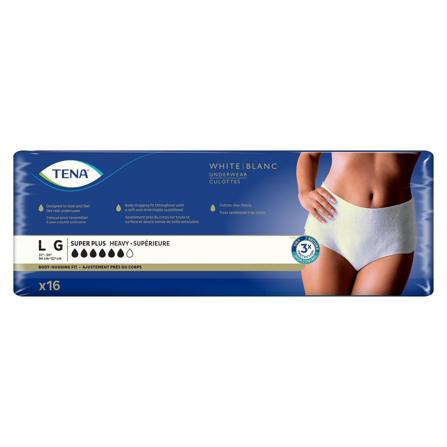 TENA® Women™ Super Plus Female Adult Absorbent Underwear Pull On with Tear Away Seams Large Disposable Heavy Absorbency (738763_BG)
