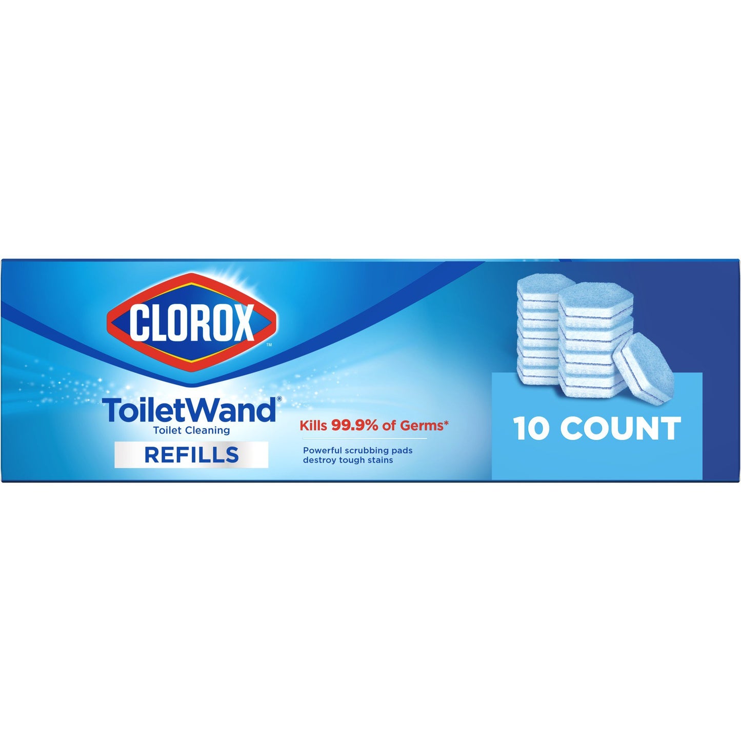 Clorox® Toilet Bowl Cleaner Disinfecting Refill Pads Blue / White, 3 Inch, Sponge Head (1217653_PK)