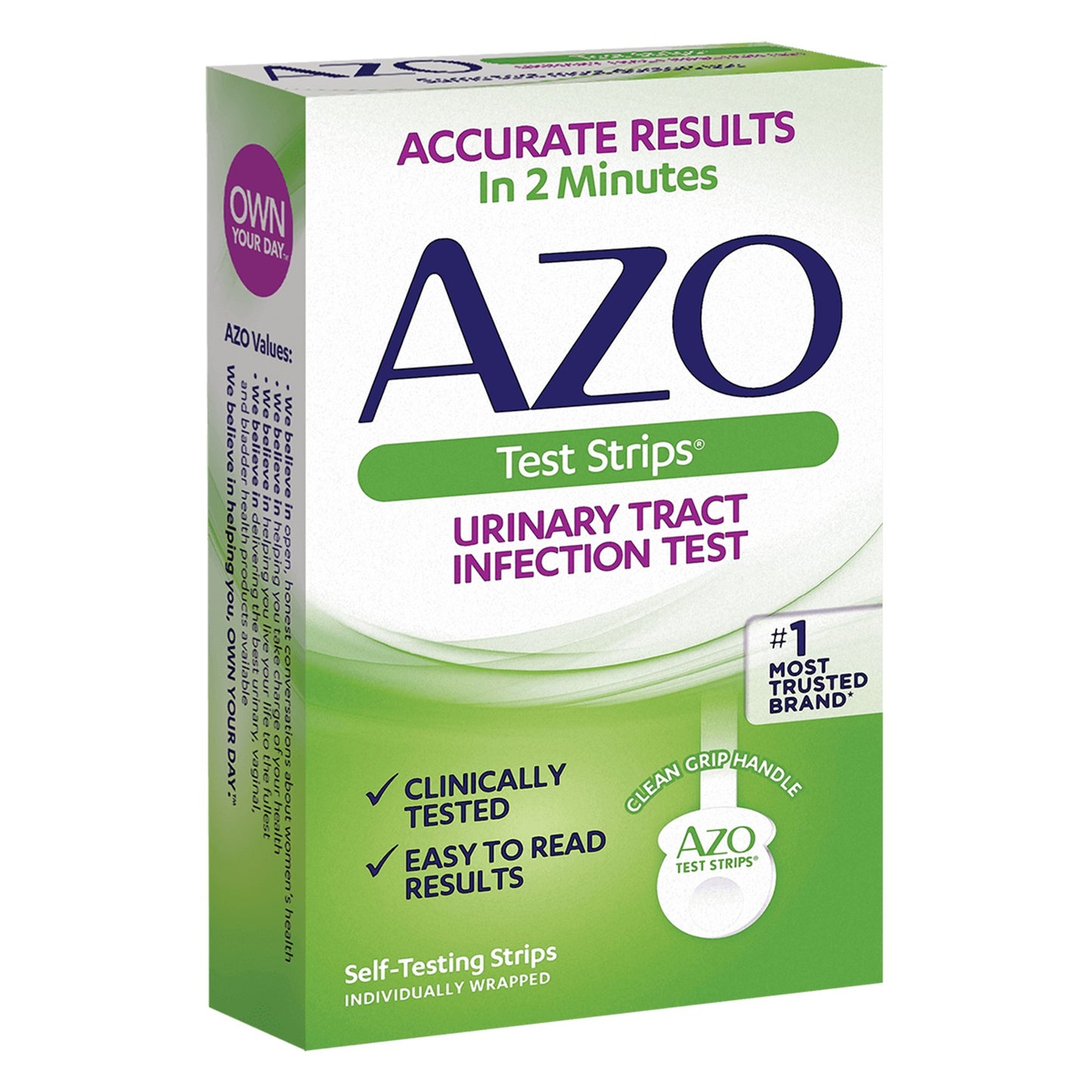 AZO Test Strips® Urinalysis Test Kit Urinary Tract Infection Detection 3 Tests CLIA Waived (1065927_BX)