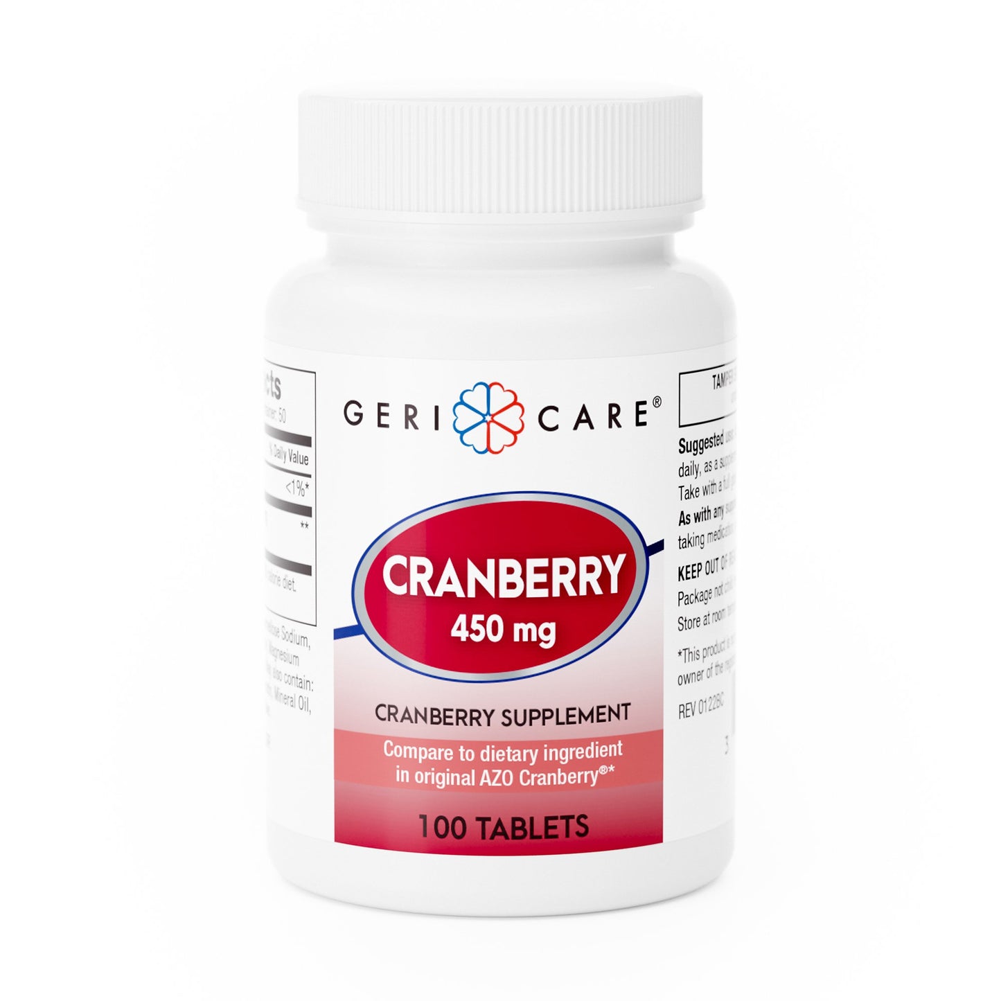 Geri-Care® Dietary Supplement Cranberry Extract 450 mg Strength Tablet 100 per Bottle (852550_BT)