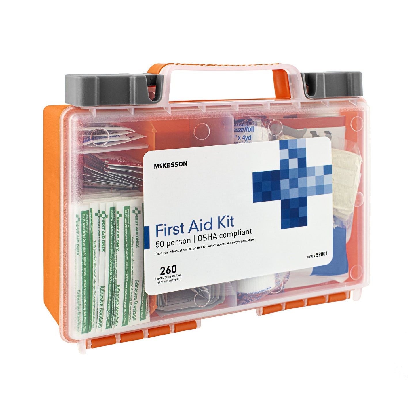 McKesson First Aid Kit 50 Person Plastic Case (1164080_CS)