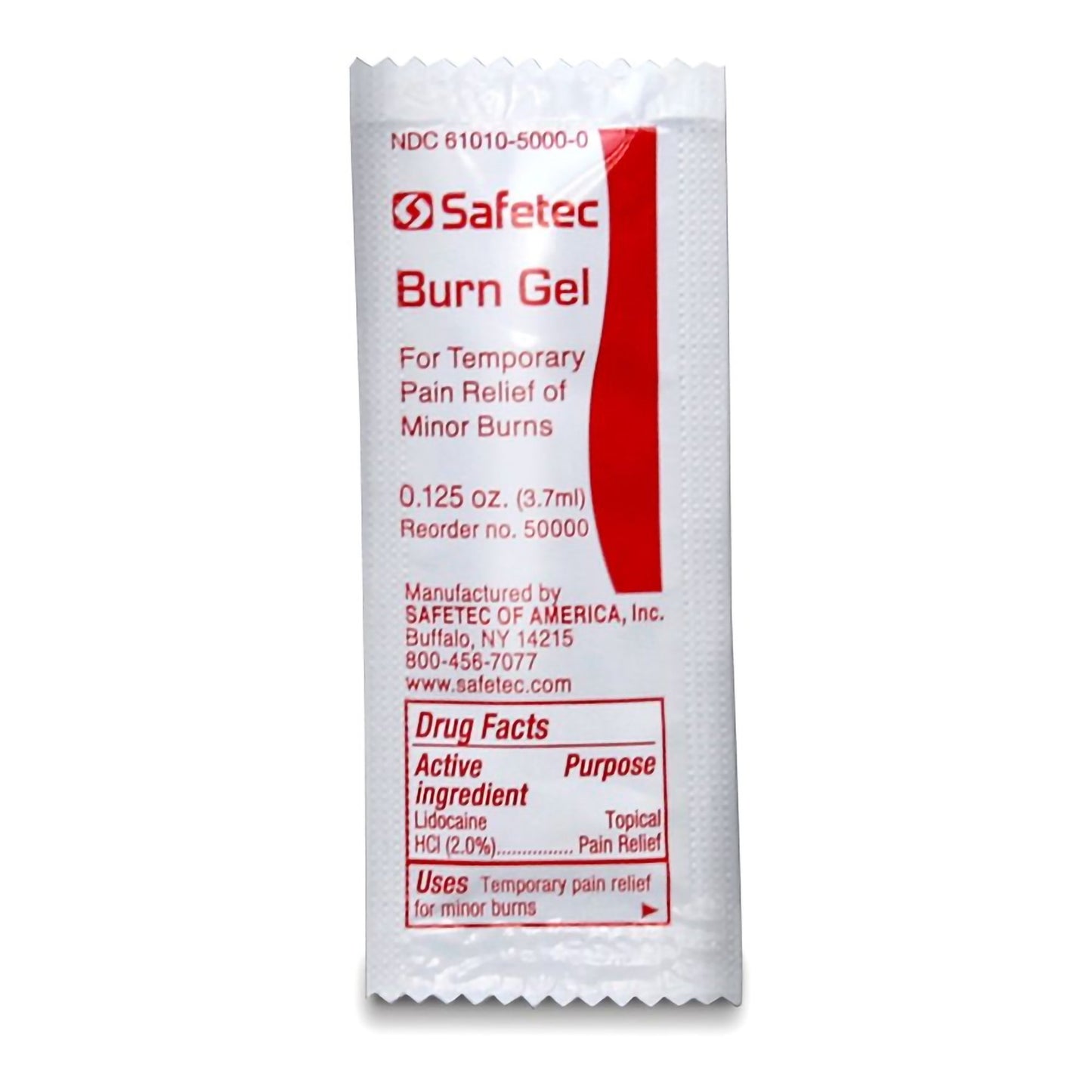 Safetec® Burn Relief Lidocaine Topical Gel 3.5 Gram Individual Packet (794142_BX)