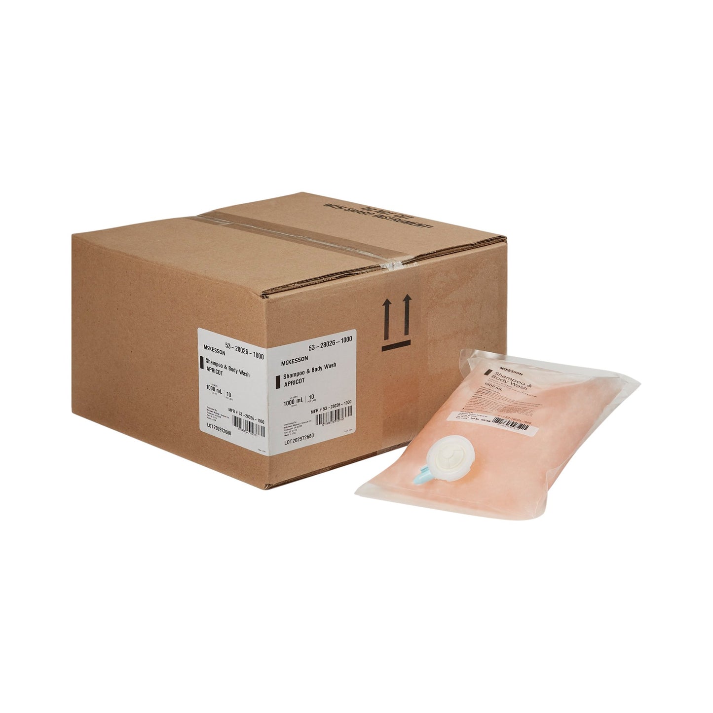 McKesson Shampoo and Body Wash 1,000 mL Dispenser Refill Bag Apricot Scent (468269_CS)