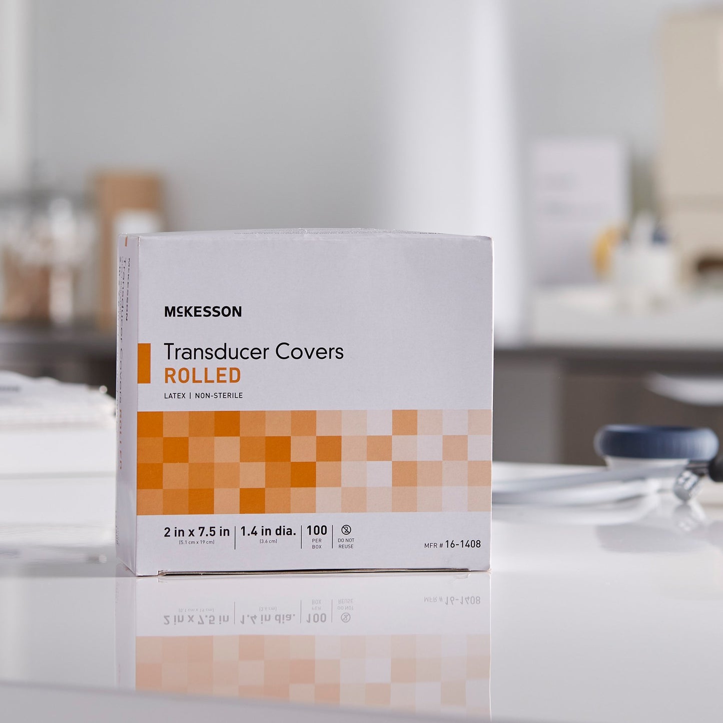 McKesson Ultrasound Probe Cover 1-2/5 X 7-1/2 Inch Latex NonSterile Rolled (1087740_CS)