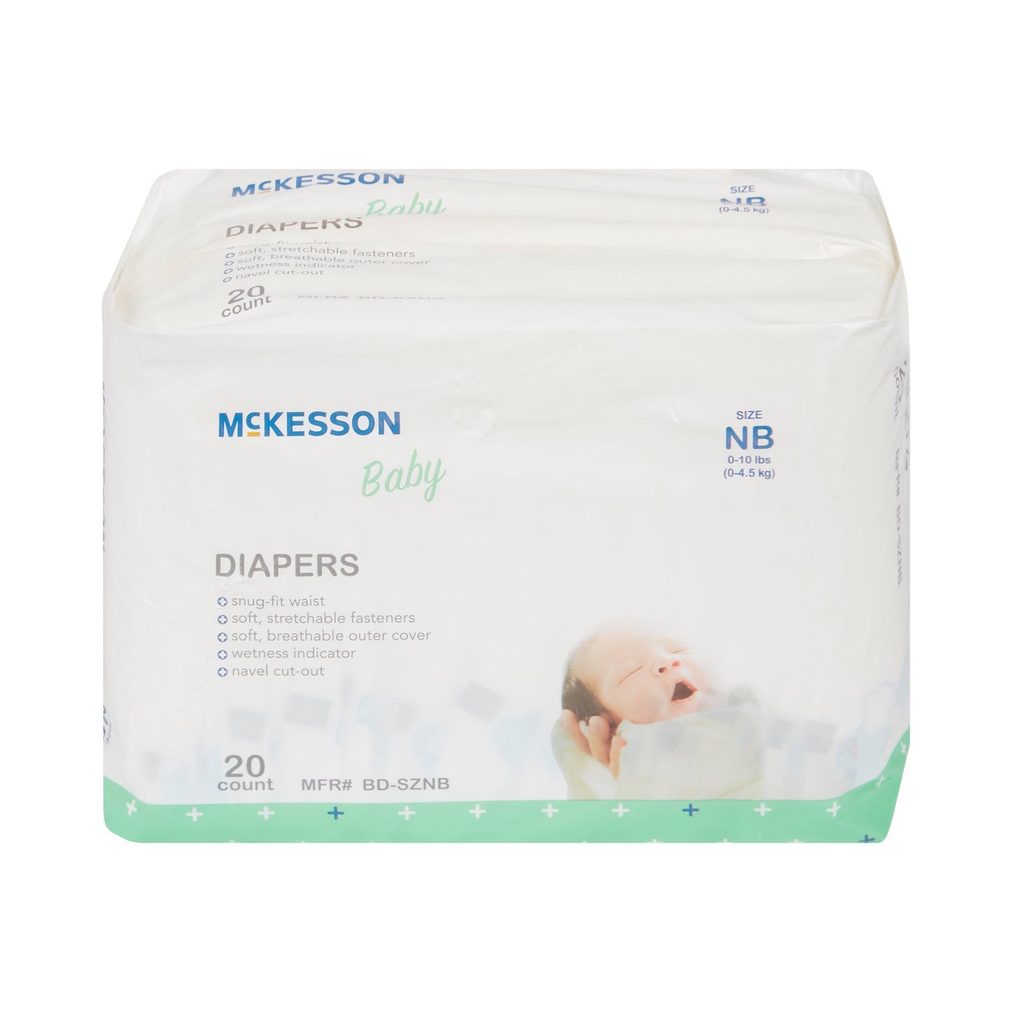 McKesson Unisex Baby Diaper Newborn Disposable Heavy Absorbency (1167076_CS)