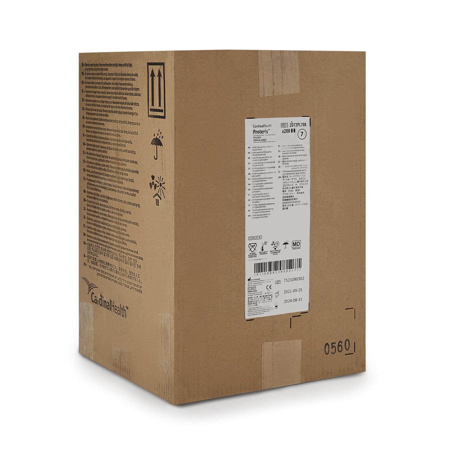 Protexis™ PI Classic Surgical Glove Size 7 Sterile Polyisoprene Standard Cuff Length Smooth Ivory Not Chemo Approved (807440_CS)