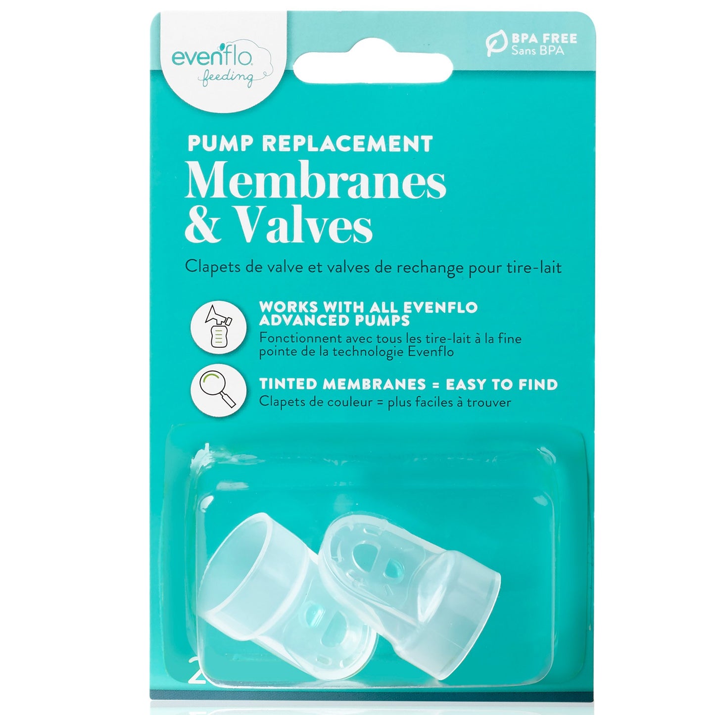 Evenflo Breast Pump Replacement Membrane and Valve For All Breast Pumps (1041182_EA)