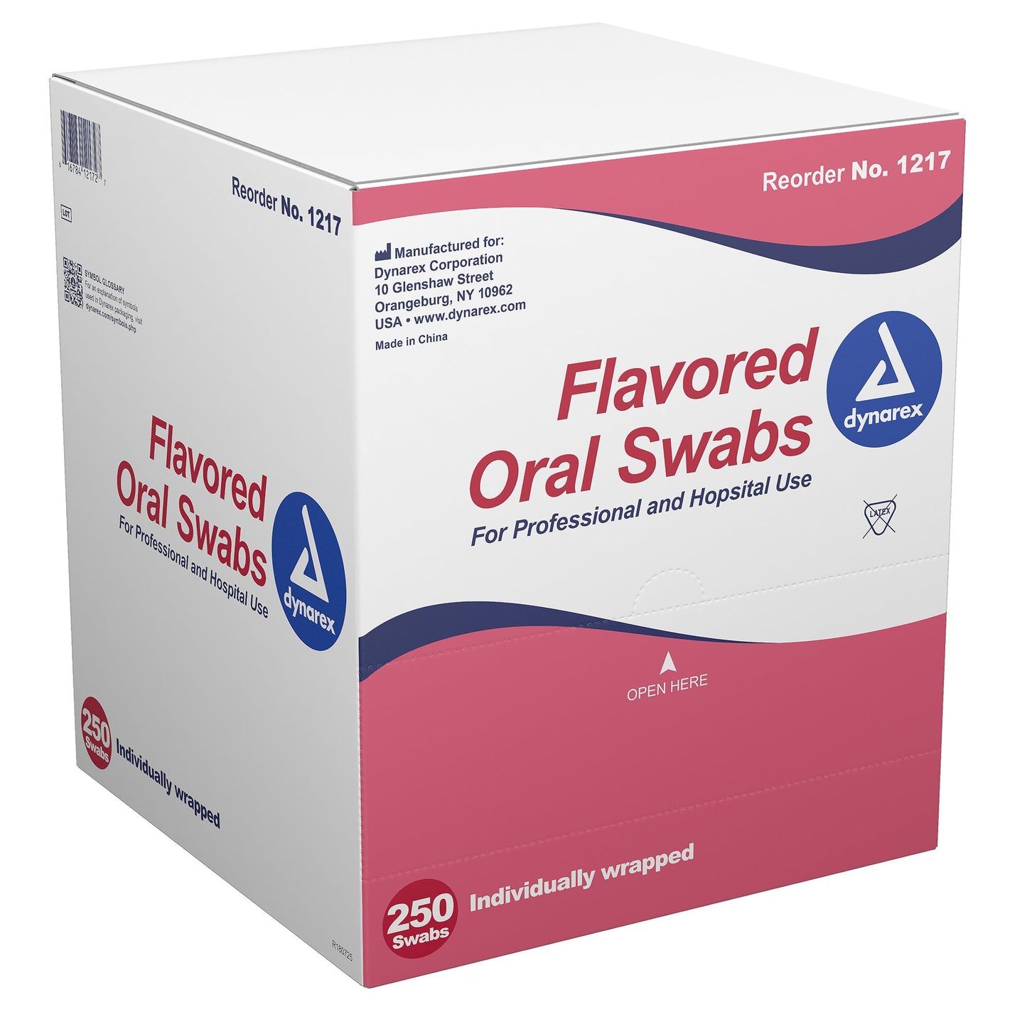 Dynarex® Oral Swab Dentifrice Foam Tip 1 per Pack (826475_BX)