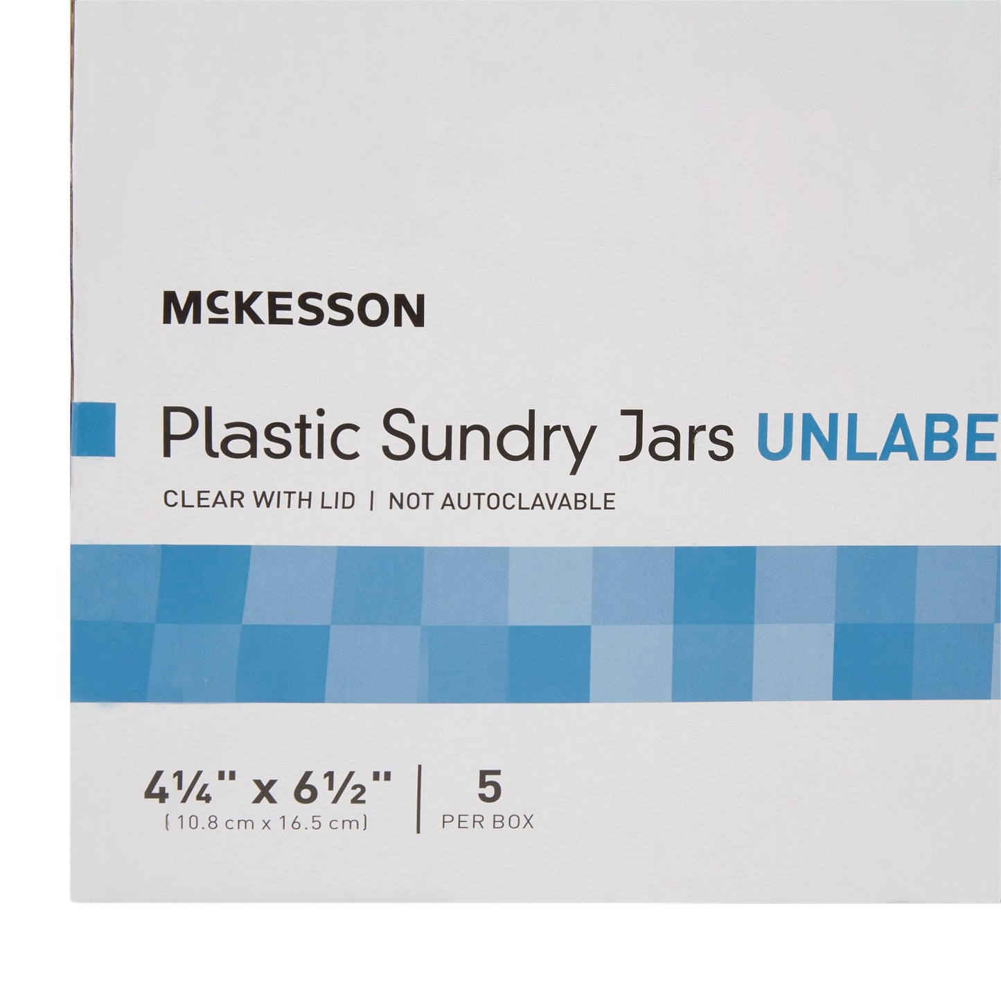McKesson Sundry Jar 4-1/4 X 6-1/2 Inch Plastic Clear (501997_CS)