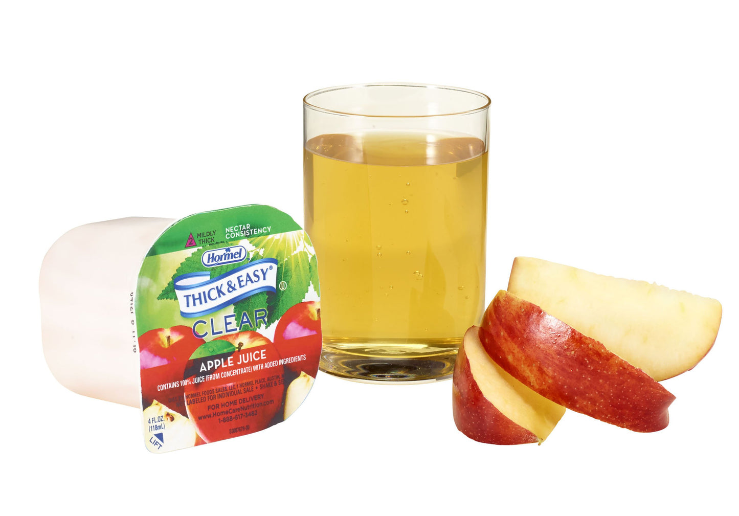 Thick & Easy® Thickened Beverage 4 oz. Portion Cup Apple Flavor Liquid IDDSI Level 2 Mildly Thick (732814_CS)