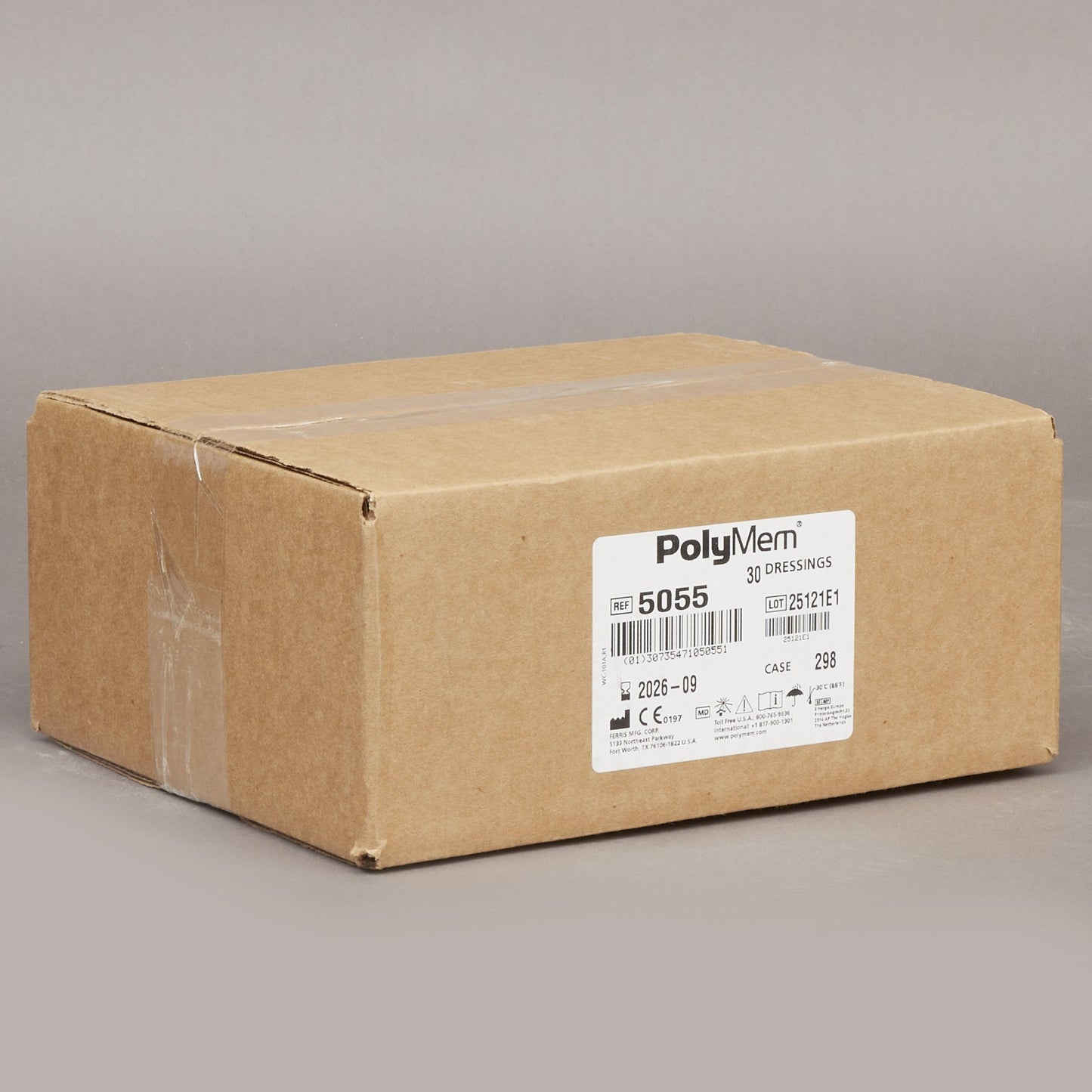 PolyMem® Foam Dressing 5 X 5 Inch Without Border Film Backing Nonadhesive Square Sterile (258751_BX)