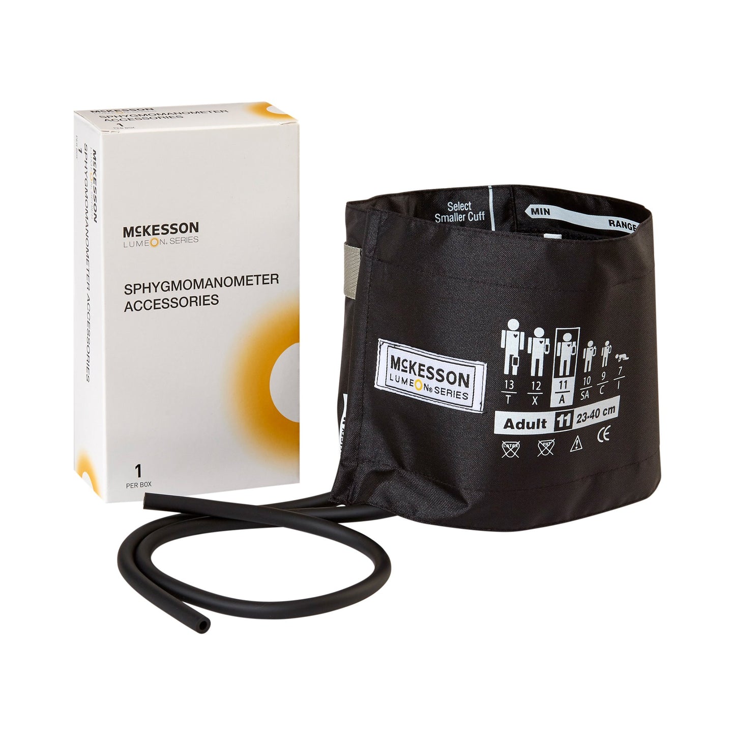 McKesson LUMEON™ Reusable Blood Pressure Cuff 23 to 40 cm Arm Nylon Cuff Adult Cuff (803203_CS)
