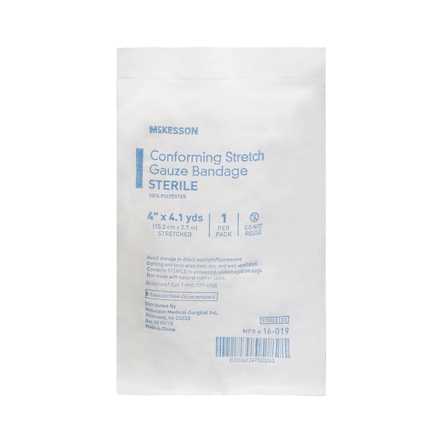 McKesson Conforming Bandage 4 Inch X 4-1/10 Yard Sterile 1 per Pack (999366_RL)
