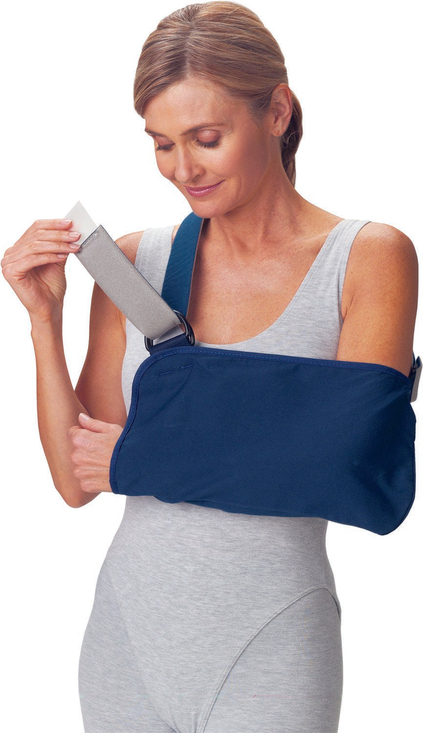 Procare® Blue Vogue Arm Sling with Padded Strap D-Ring / Hook and Loop Strap Closure Large (380605_EA)