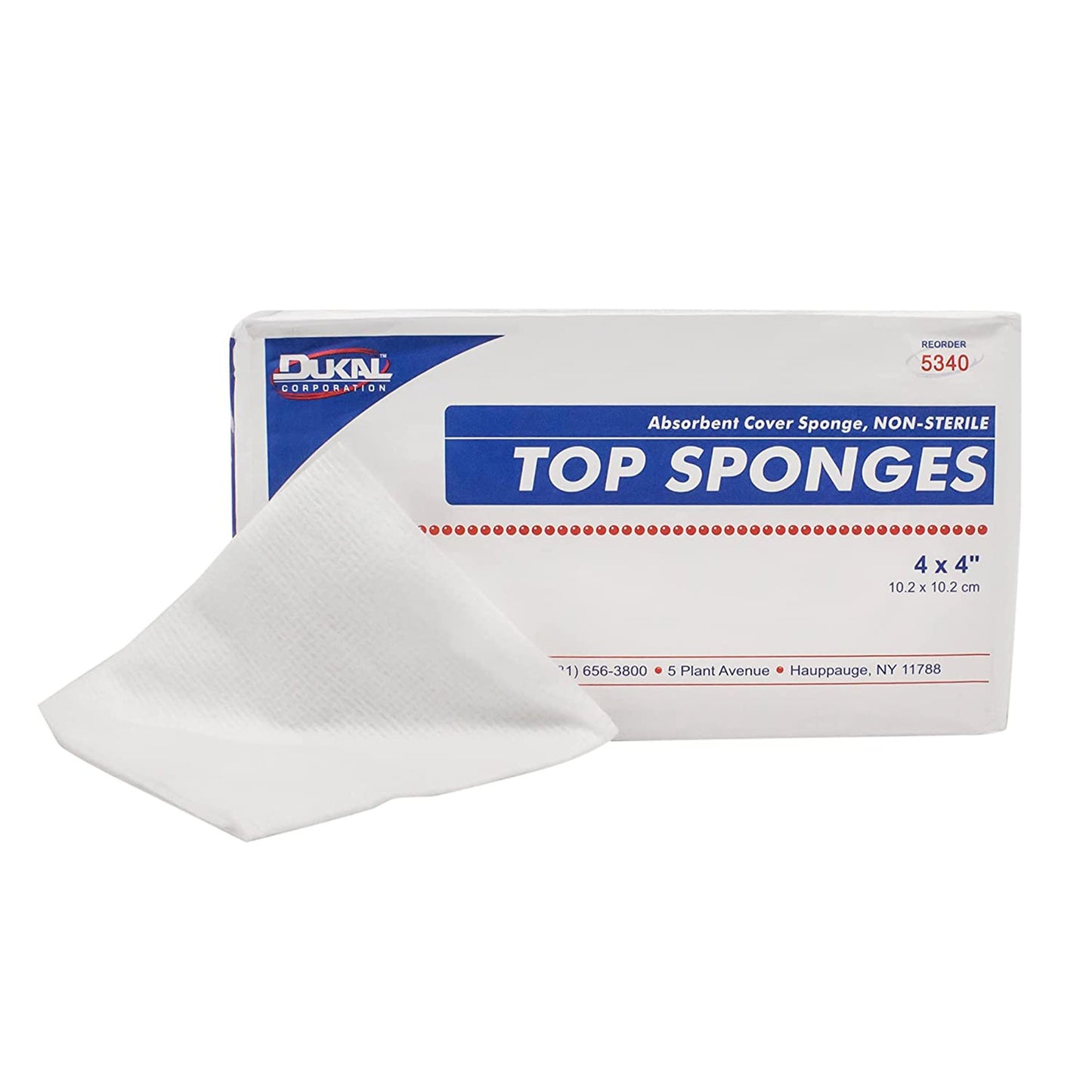 Dukal™ Cellulose Filled Nonwoven Sponge 4 X 4 Inch 8-Ply NonSterile 100 per pack (768870_CS)