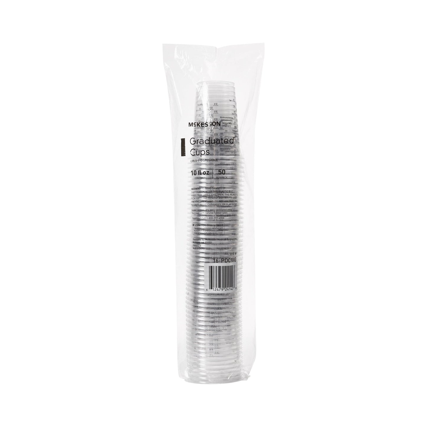 McKesson Drinking Cup 10 oz. Clear Polyethylene Disposable (1127772_SL)