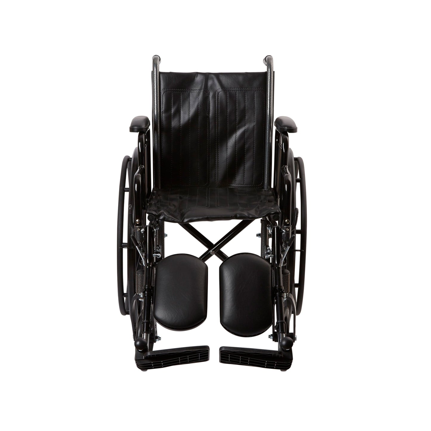 McKesson Wheelchair Dual Axle Desk Length Arm Swing-Away Elevating Legrest Black Upholstery 16 Inch Seat Width Adult 250 lbs. Weight Capacity (1065273_EA)