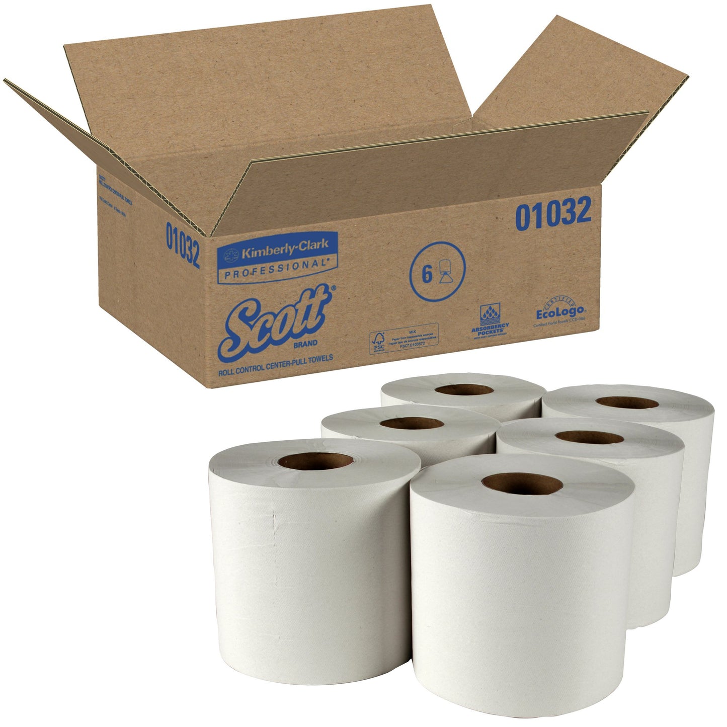 Scott® Essential Paper Towel Perforated Center Pull Roll 8 X 12 Inch (691905_CS)