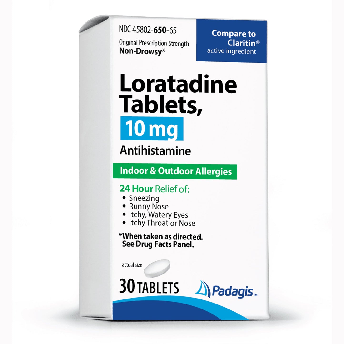 Padagis US LLC Allergy Relief 10 mg Strength Tablet 90 per Bottle (1271026_BT)