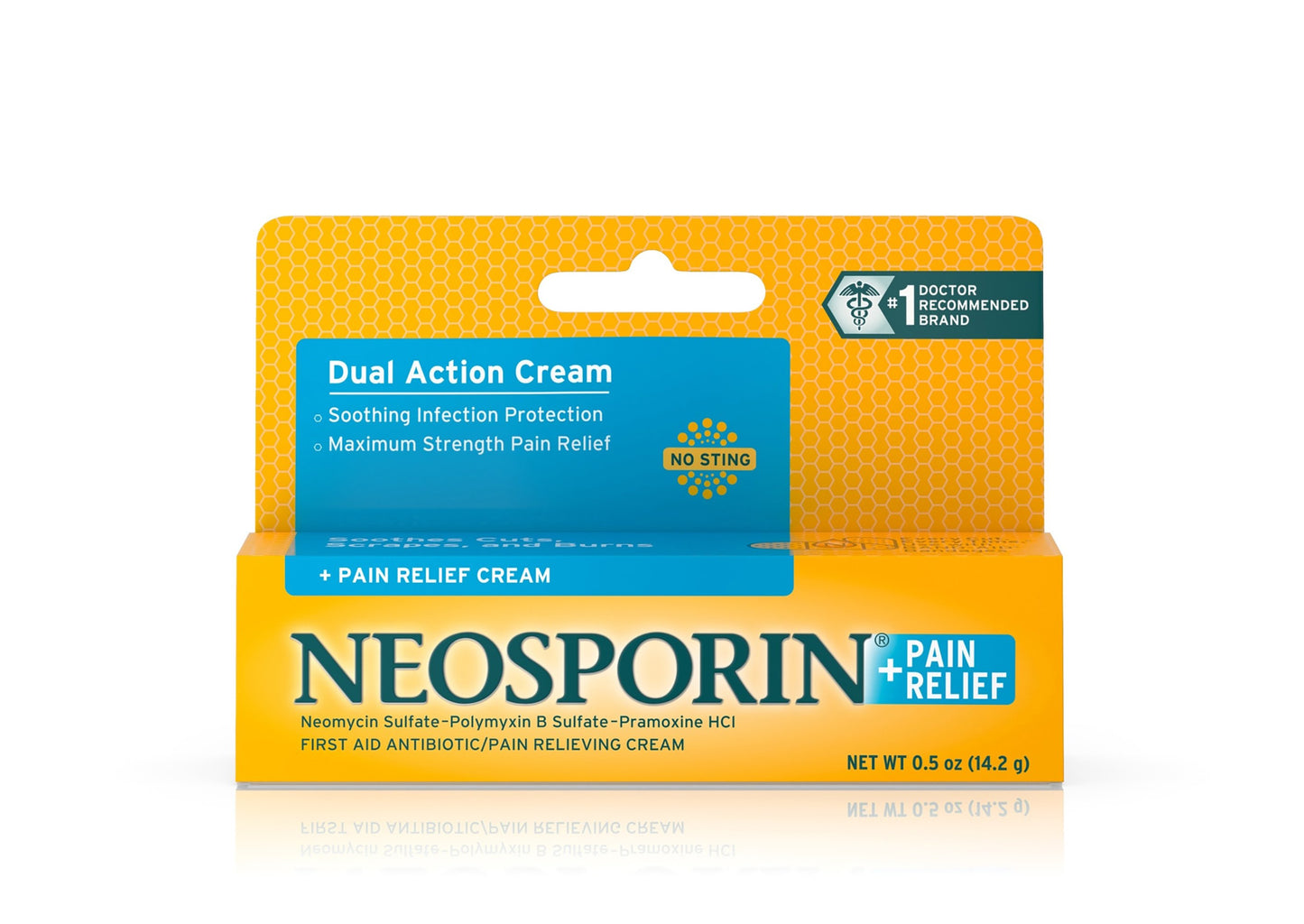 Neosporin® + Pain Relief First Aid Antibiotic with Pain Relief Bacitracin / Neomycin / Polymyxin B / Pramoxine HCl Cream 0.5 oz. Tube (677853_EA)