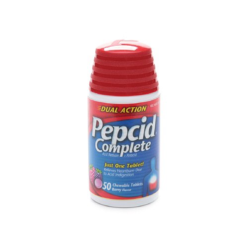 Pepcid® Complete Antacid 800 mg - 165 mg - 10 mg Strength Chewable Tablet 50 per Bottle (829807_BT)