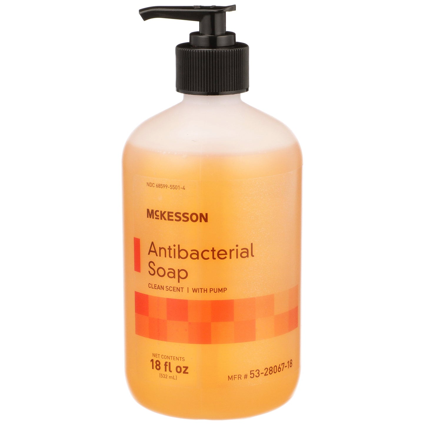 McKesson Antibacterial Soap Liquid 18 oz. Pump Bottle Clean Scent (1067683_CS)