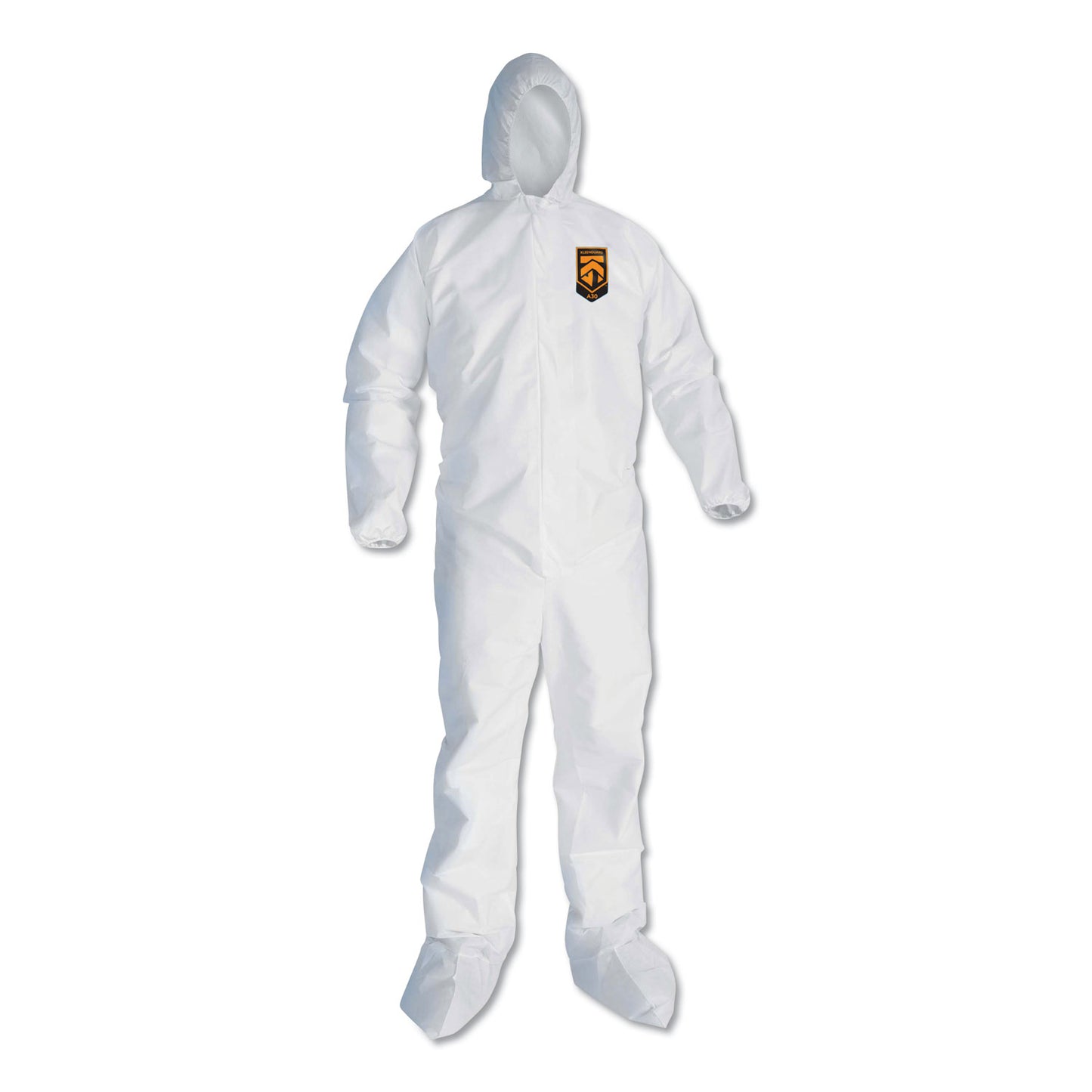 KleenGuard™ A30 Elastic Back and Cuff Hooded/Boots Coveralls, 4X-Large, White, 21/Carton (ANS46127)