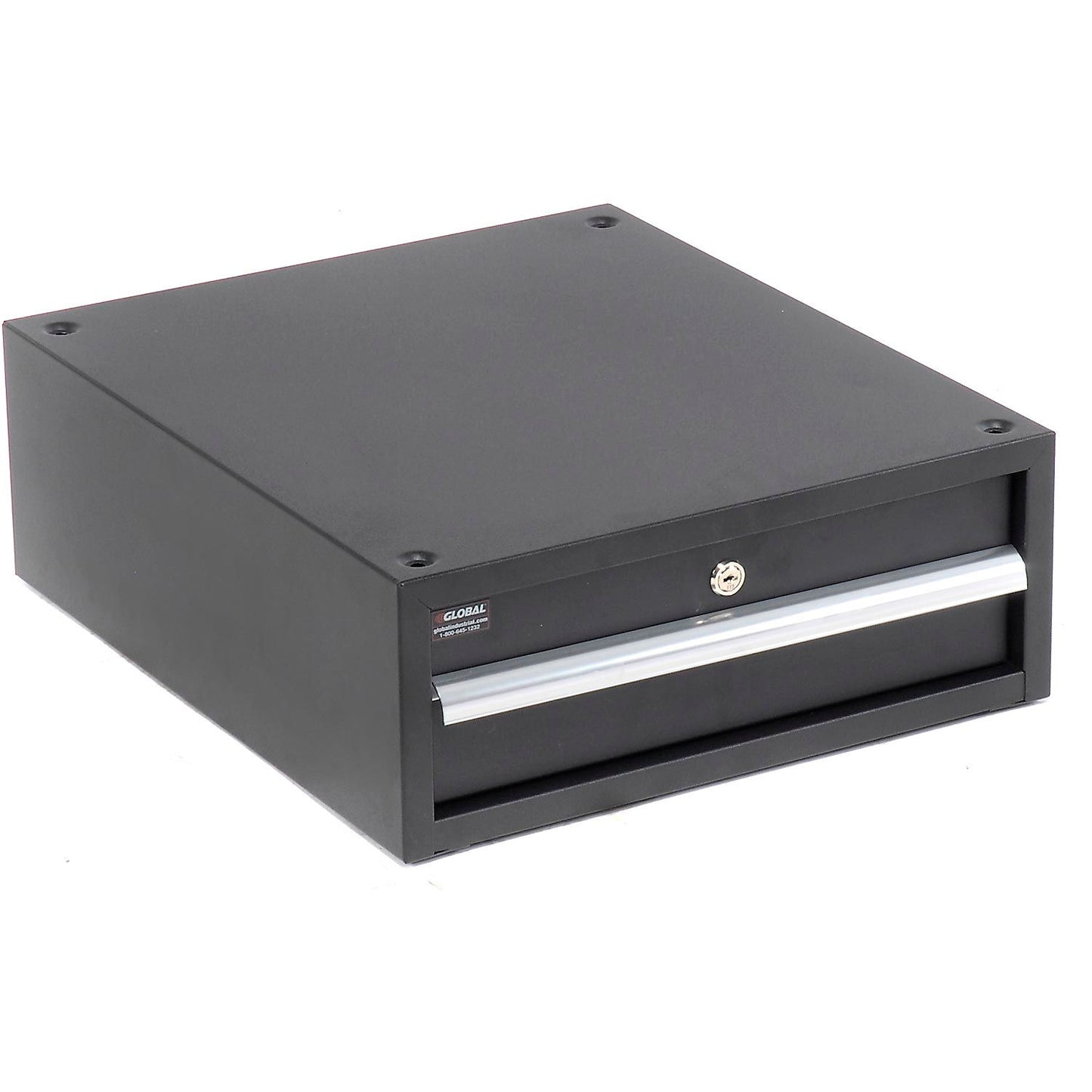 Global Industrial Steel Drawer W/ Cylinder Lock, 17-1/4"W x 20"D, Black (WB606957BK)