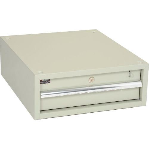 Global Industrial Steel Drawer W/ Cylinder Lock, 17-1/4"W x 20"D, Tan (WB606957TN)
