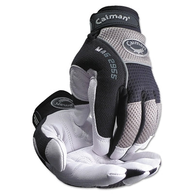 PIP White Goat Grain Leather Palm Gloves, 2X-Large, White/Black/Gray (607-2955-XXL)