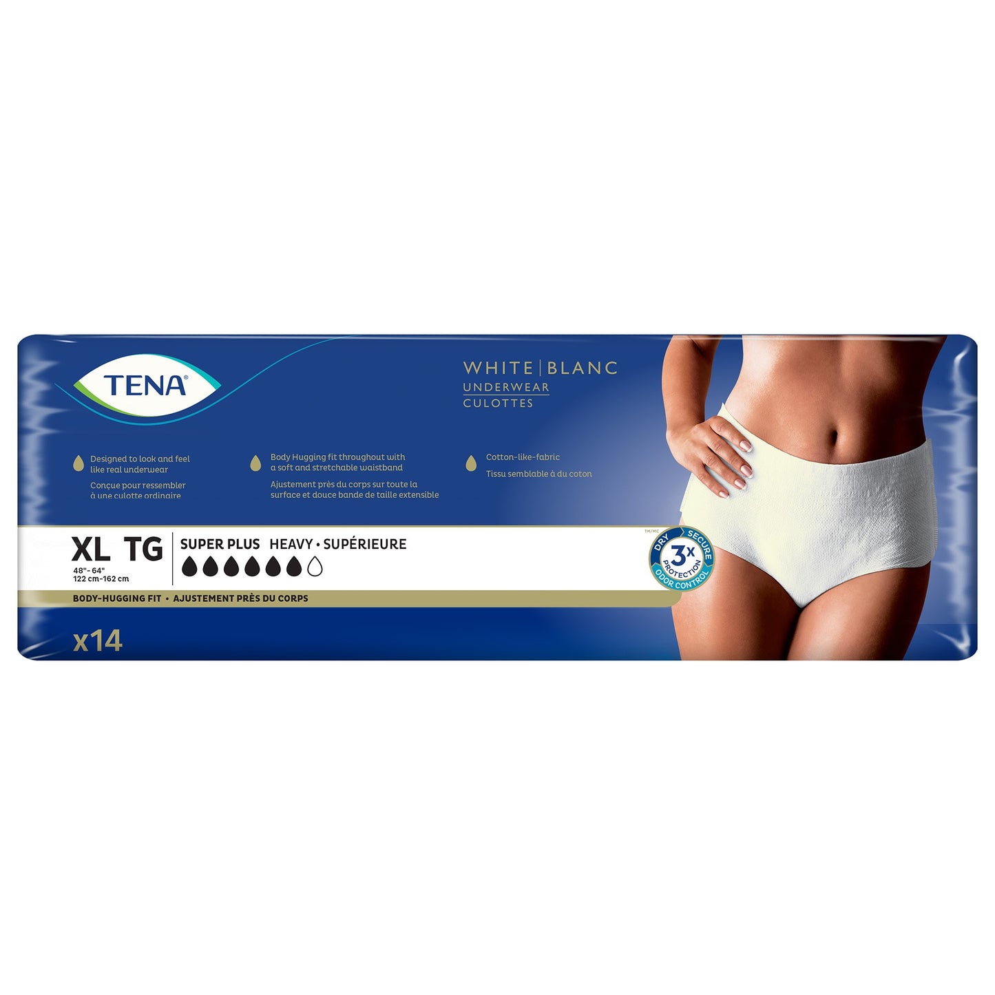 TENA® Women™ Super Plus Female Adult Absorbent Underwear Pull On with Tear Away Seams X-Large Disposable Heavy Absorbency (738745_CS)