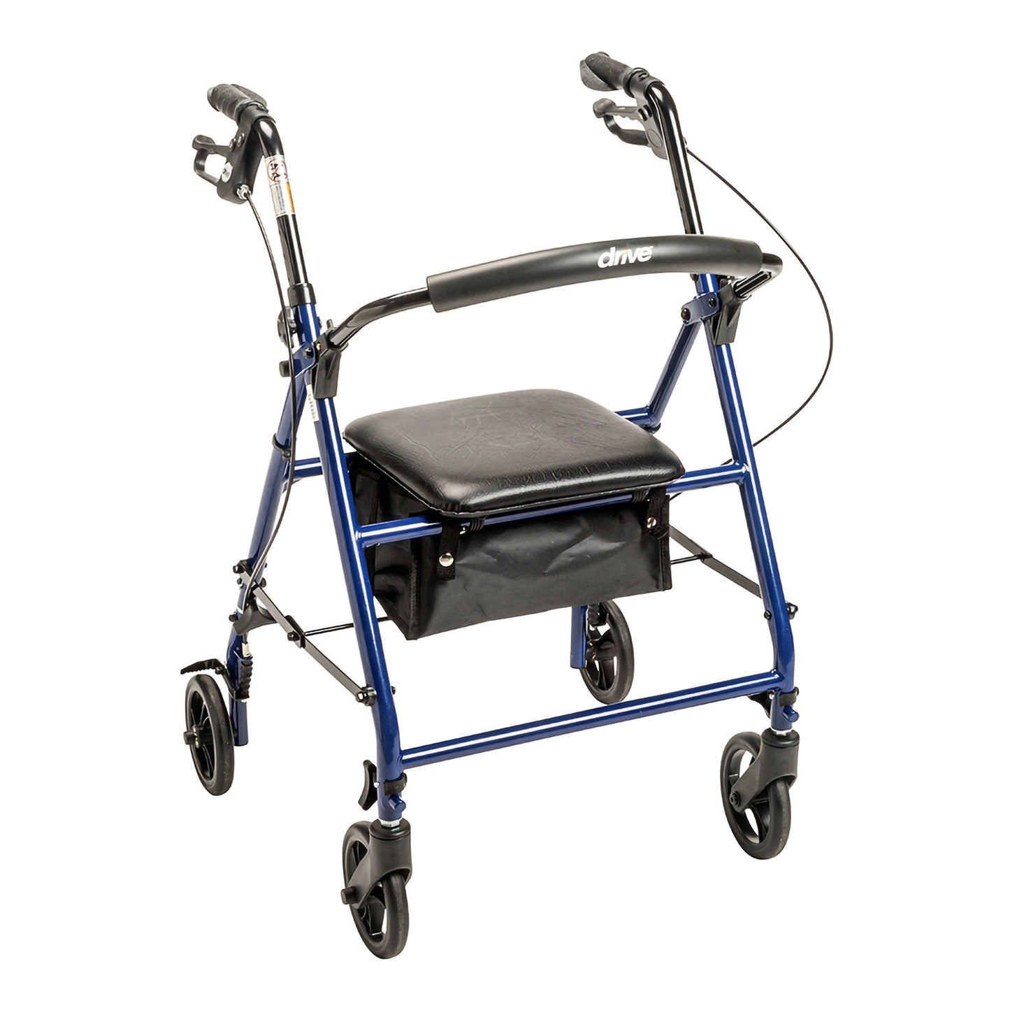 drive™ 4 Wheel Rollator Blue Adjustable Height / Folding Steel Frame (1196512_EA)